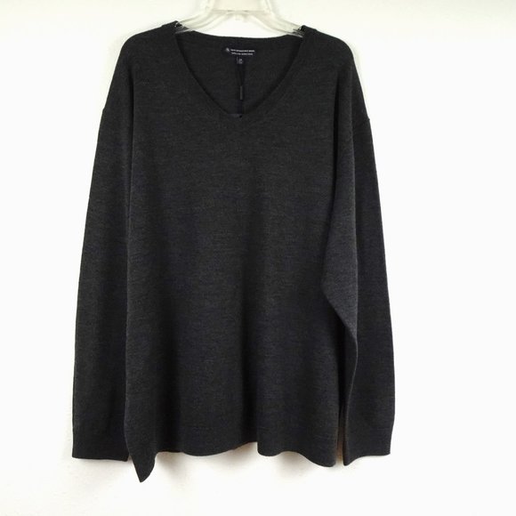 Hart Schaffner Marx V-Neck Sweater - Dark Gray - Picture 1 of 7